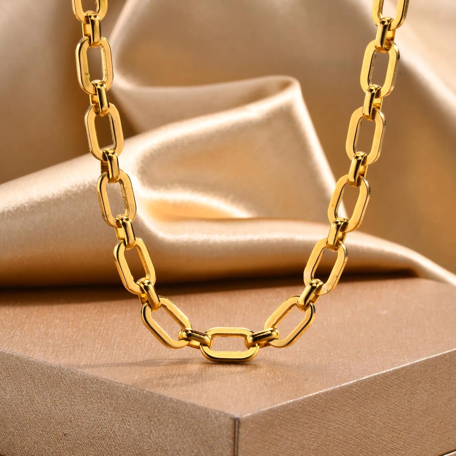 Chunky Gold Link Necklace