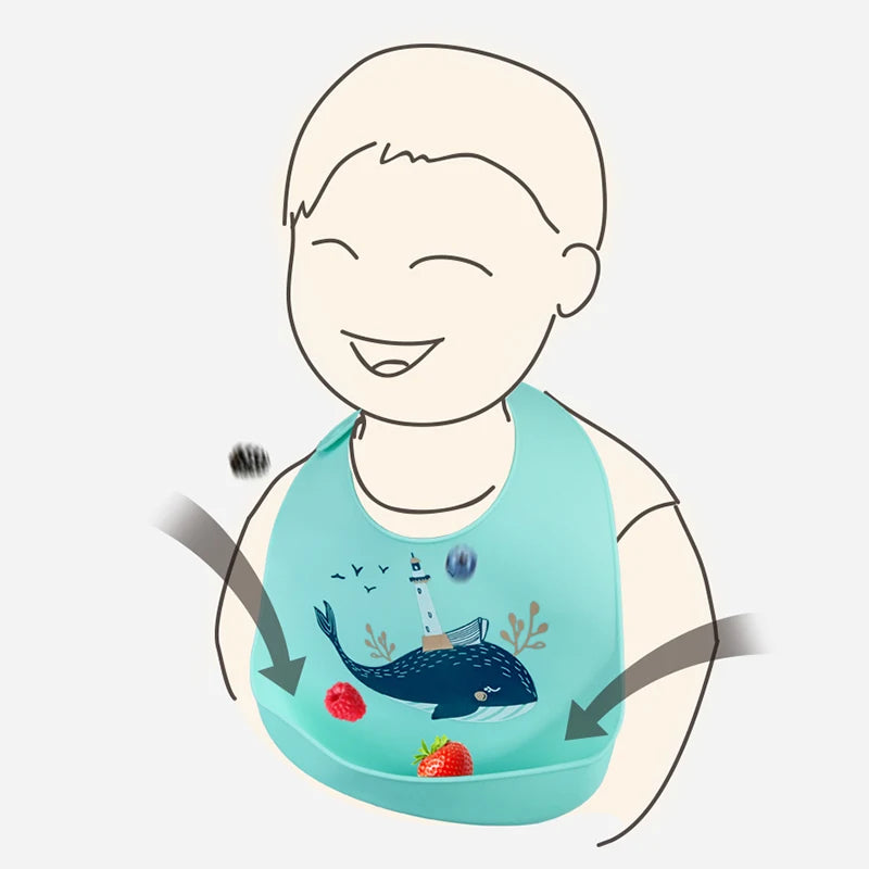 Silicone Waterproof Baby Bib