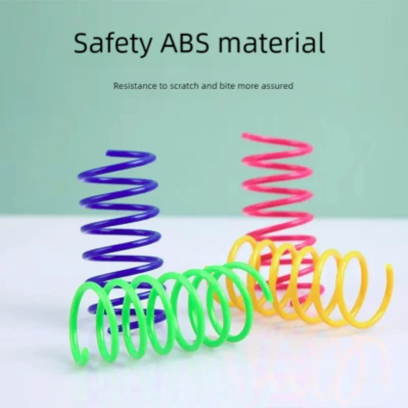 Colorful Plastic Spring Cat Toy