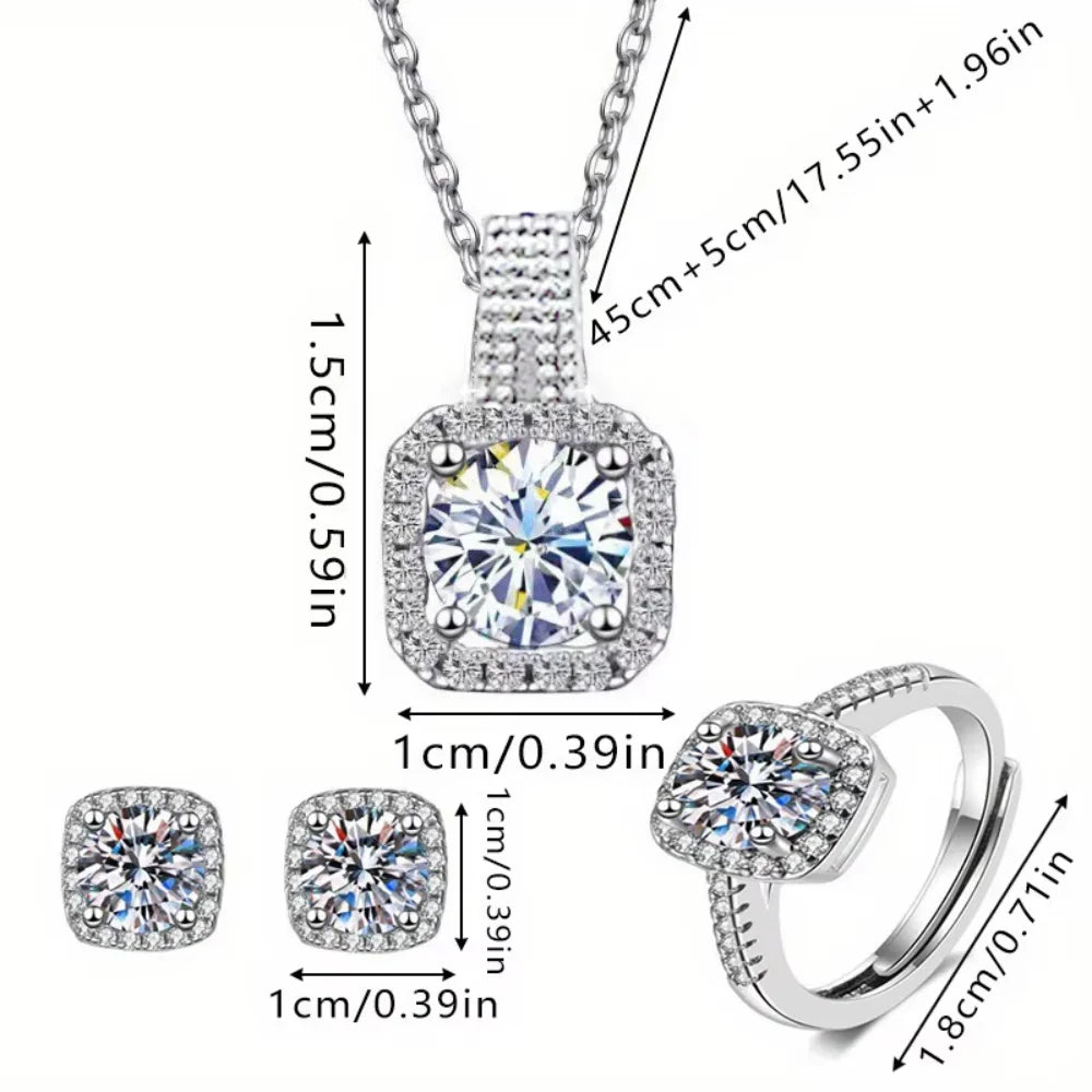 Luxe Square Zircon Set