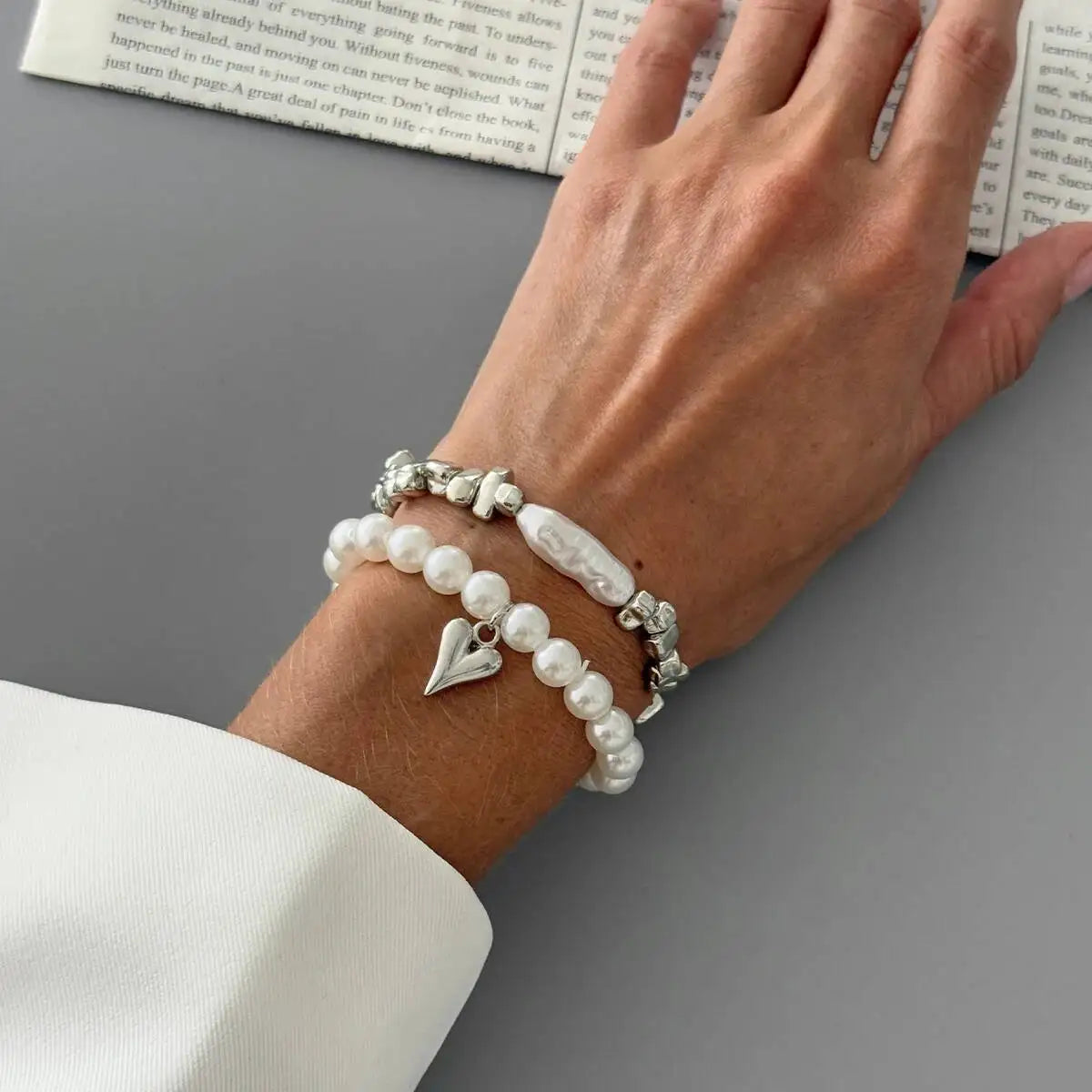 Twin Love Pearl Bracelet