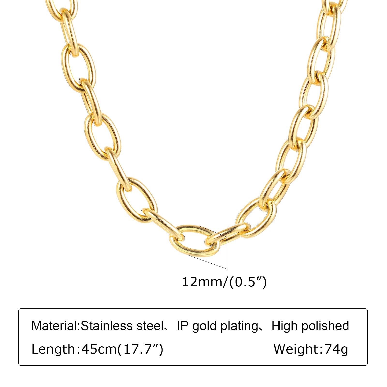 Chunky Gold Link Necklace