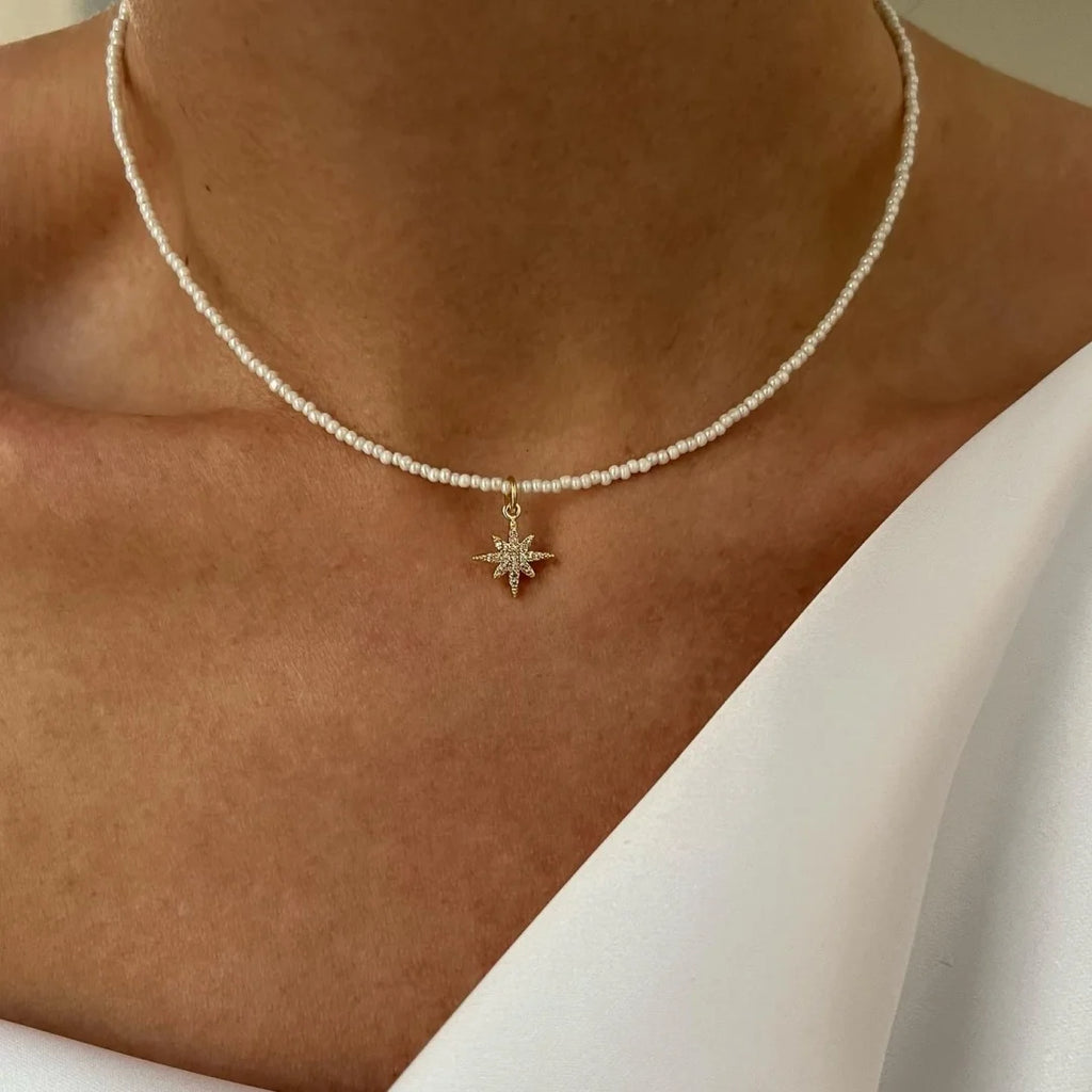 Minimal Pearl Tassel Necklace