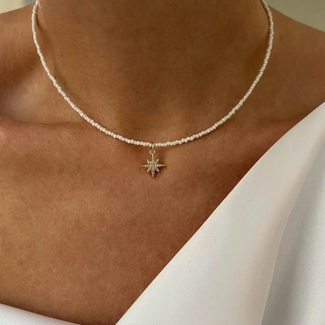 Minimal Pearl Tassel Necklace