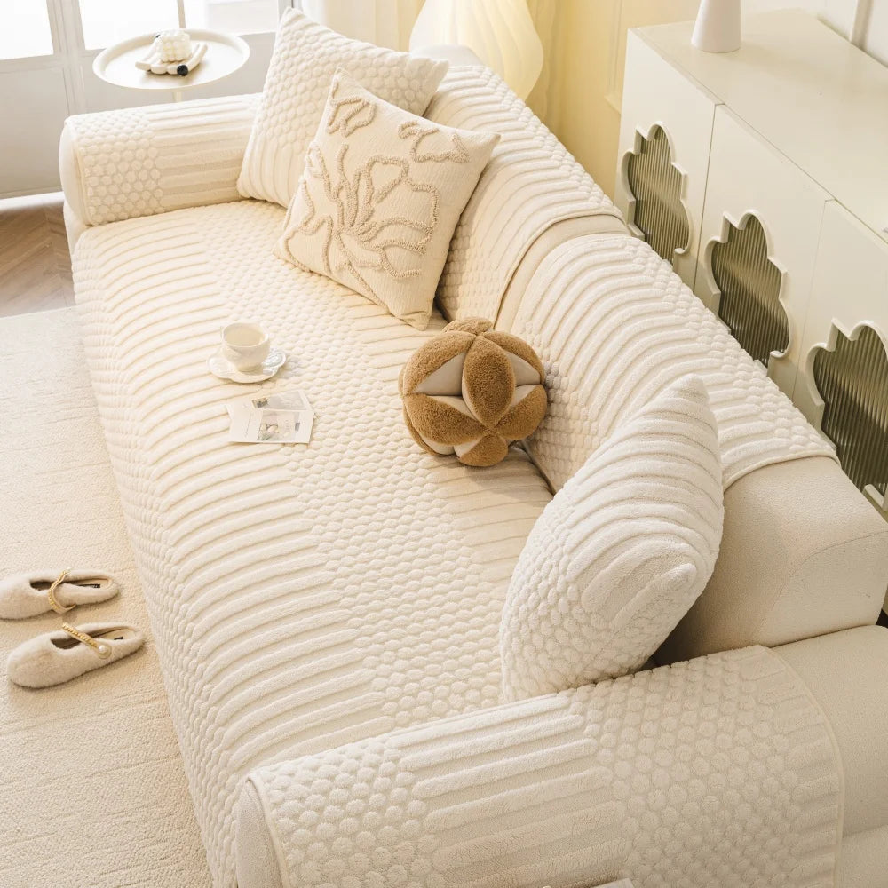 Cozy Fleece Sofa Cover