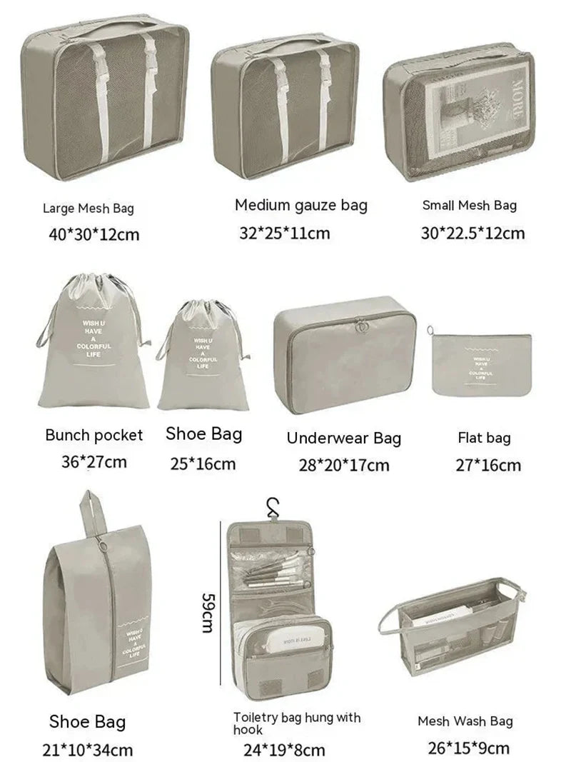 Travel Organizer Storage Bag Set