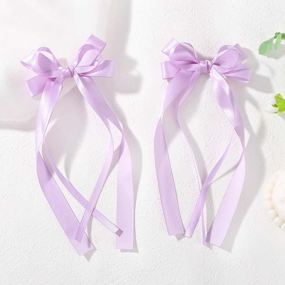 Sweet Charm Bow Hair Clip Duo
