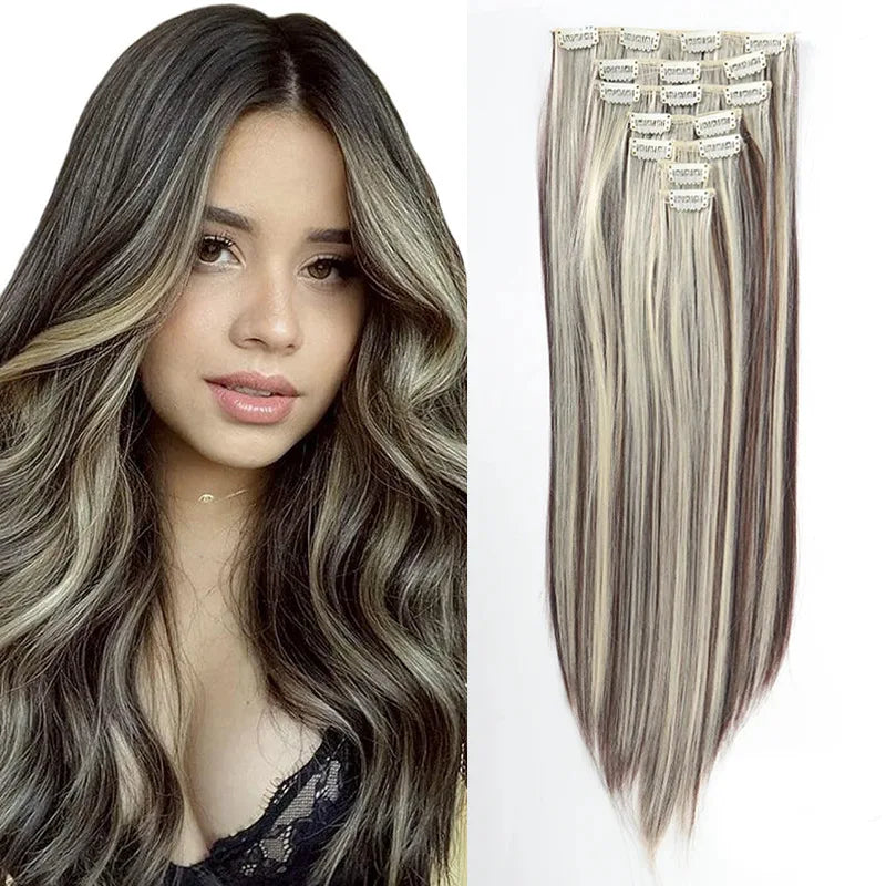 Long Straight 7 Clips Hair Extensions