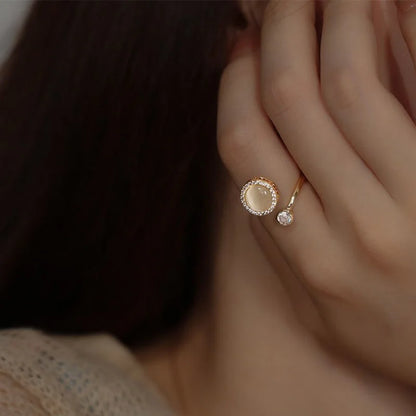 Opal Twist Ring