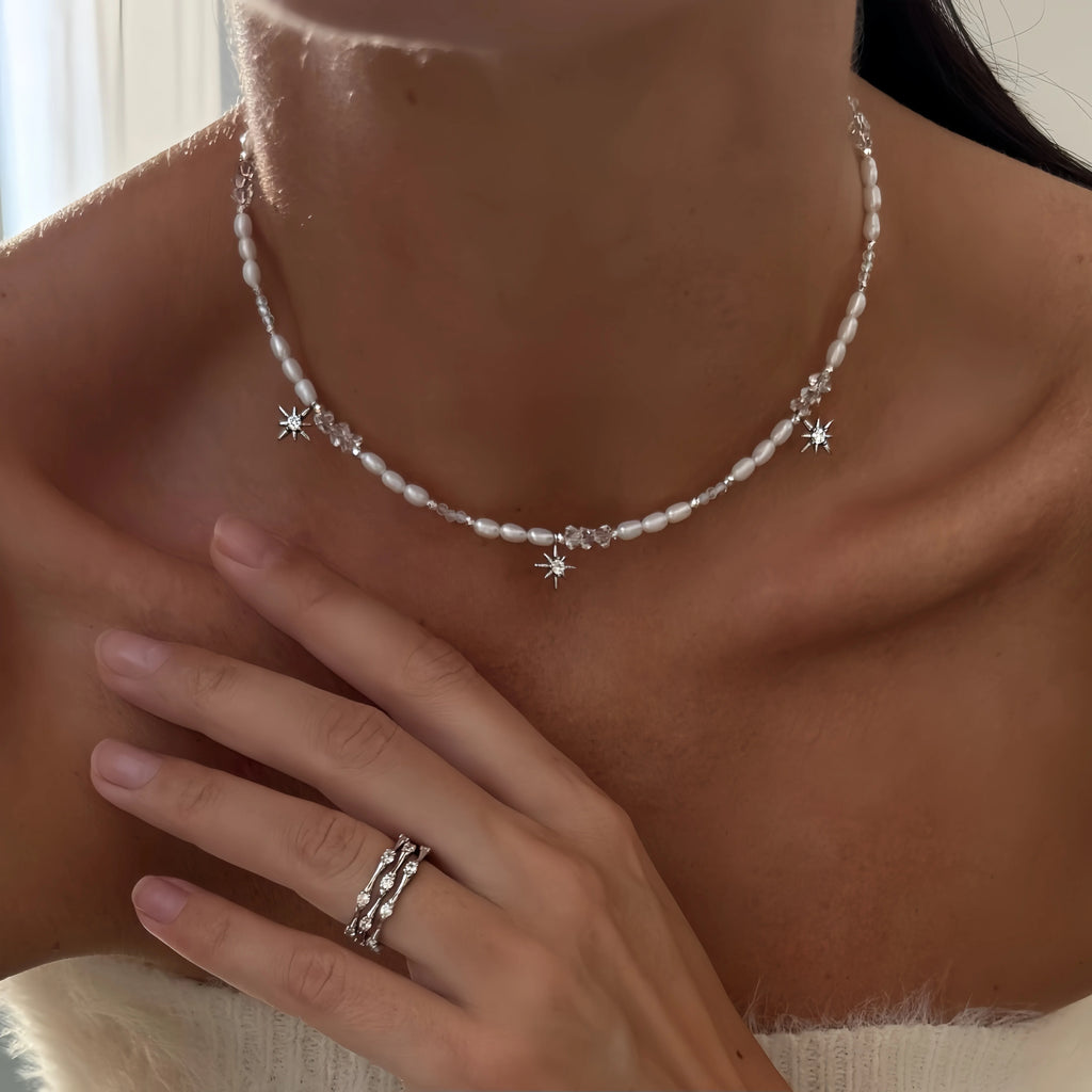 Minimal Pearl Tassel Necklace