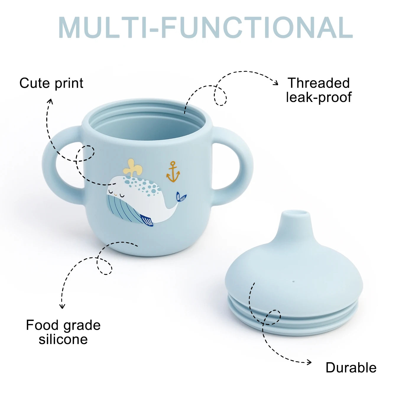 Cartoon Silicone Baby Feeding Cup