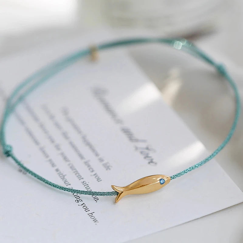 Cute Fish Braided Rope Anklet