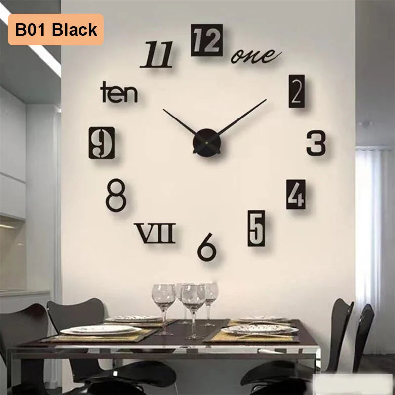 Soundless Nova 3D Wall Clock