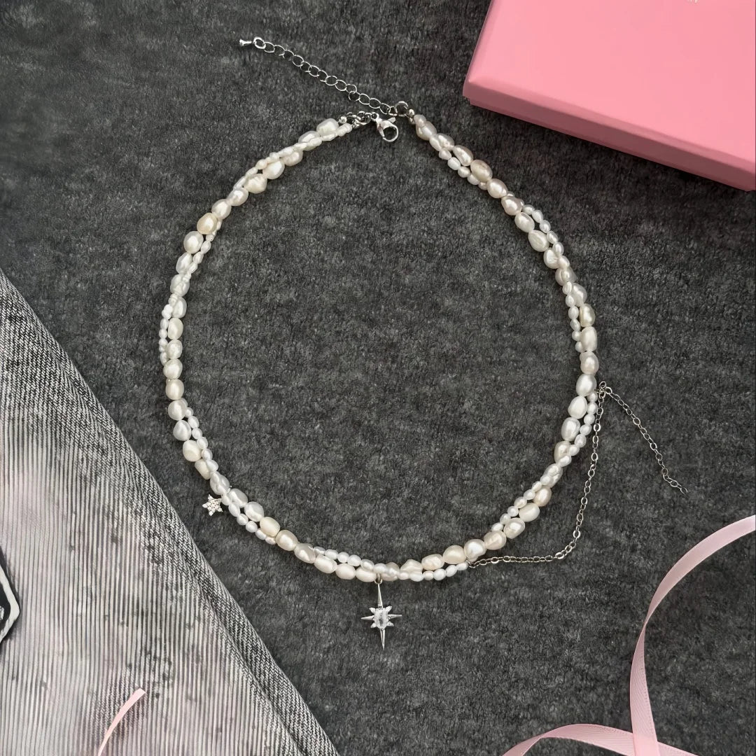 Minimal Pearl Tassel Necklace