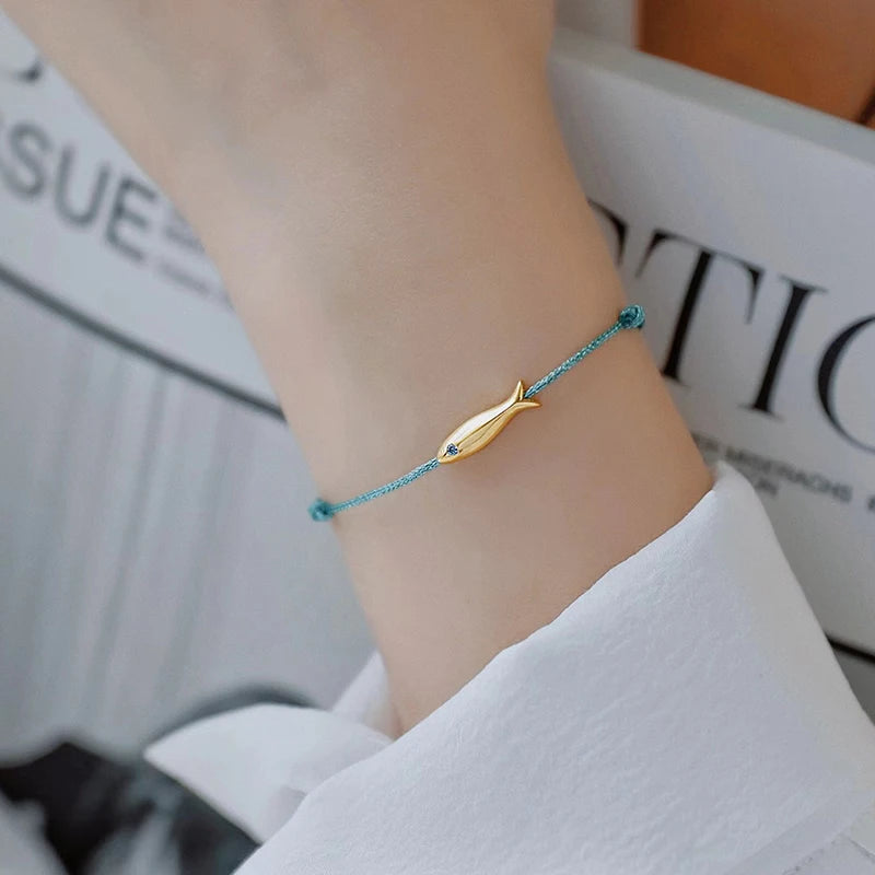 Cute Fish Braided Rope Anklet
