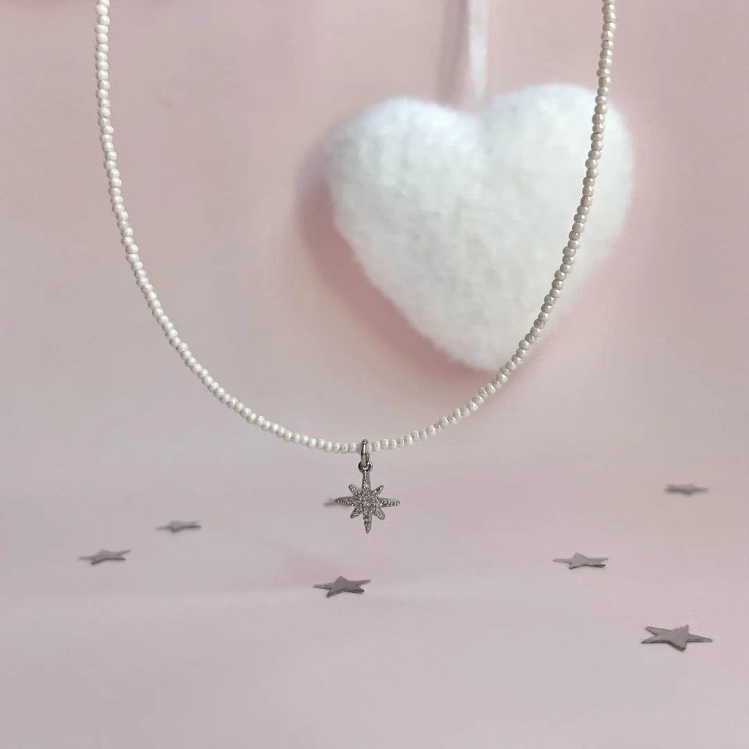 Minimal Pearl Tassel Necklace