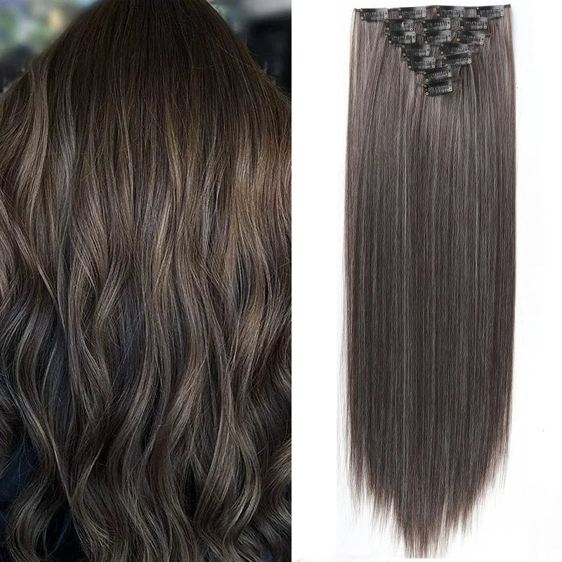 Long Straight 7 Clips Hair Extensions