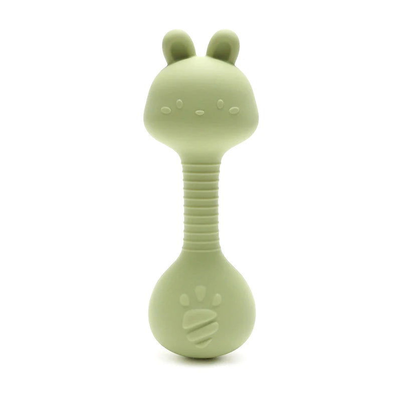 Food-Grade Baby Bunny Silicone Rattle Teether