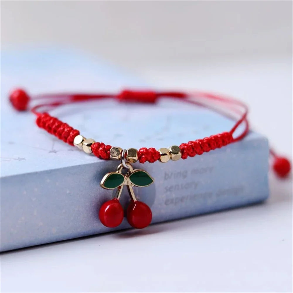 Cherry Rope Bracelet